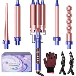 Набір для завивки волосся YIRISO 5 в 1 з 3 бочками, керамічні щипці для завивки 9-25 мм