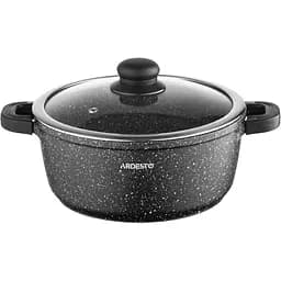 Кастрюля Ardesto Gemini Anzio со стеклянной крышкой черная 3.1 л (AR2430GE)