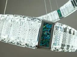 Кришталева світлодіодна LED люстра для високої стелі Diasha 81028-600+400HR - мініатюра 5