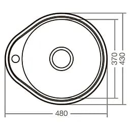 Мийка кухонна ZERIX Z4843-08-180D decor (ZX1599) - мініатюра 2