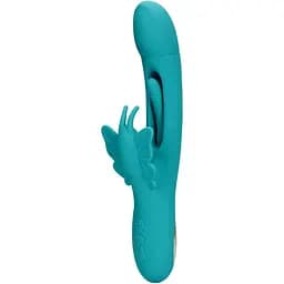 Вибратор Loveline Flapping G-Spot Butterfly 25.7 см бирюзовый