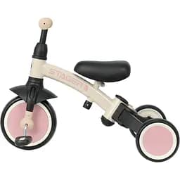 Велосипед біговел з ручкою Qplay Stager 3 в 1 Beige-Pink (T80STAGERBeigePink) - мініатюра 2