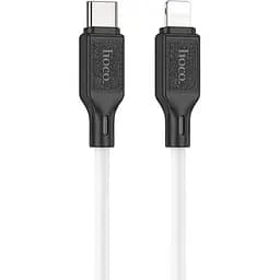 Кабель Hoco X90 Cool silicone PD charging data cable for Lightning Білий