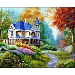 Картини за номерами Алмазна мозаїка зі стразами на підрамнику Тут збуваються мрії 40*50 см, з принт. рамою