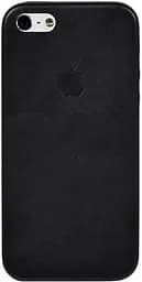 Чехол-накладка TOTO Leather Case Apple iPhone SE/5s/5 Black