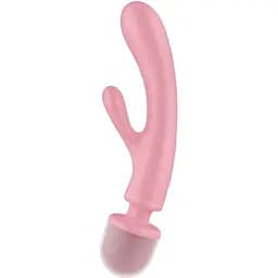 Вібратор для пар Satisfyer Triple Lover Pink: Потрійна стимуляція управління через рожевий додаток