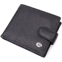 Чоловічий гаманець зручного розміру ST Leather 22471 чорний