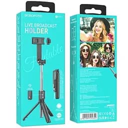 Селфі-монопод Borofone BY11 Happy live broadcast holder чорний - мініатюра 2