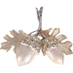 Ялинкова прикраса Lefard Жолудь 19х13 см молочна (66-028)