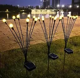 Lеd-світильники Sun Lamp на сонячниx батареях вуличні 10LED 70 см 2 шт - мініатюра 3