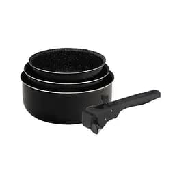 Набір ковшів Bergner Click & cook black 16/18/20 см (BG-31602-BK)