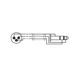 Балансний аудіокабель Jack 6.3 Stereo — XLR Male Roxtone SMX-J260-L1 1м - мініатюра 3