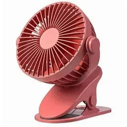 Портативный мини вентилятор YASE YS-2260 настольный прищепка работа от USB Розовый
