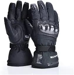 Шкіряні рукавички з підігрівом для жінок та чоловіків, водонепроникні теплові рукавички для рук з підігрівом