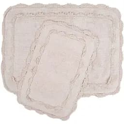 Набір килимків Irya Darya pudra 90х60 см та 60х40 см пудровий (svt-2000022264570)