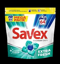 Капсули для прання Savex Premium Caps Extra Fresh 64 шт.