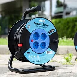 Мережевий фільтр 4XSchuko на котушці, ІР20, 3G*1.5мм, 20м, чорний (2E-CR4315IP20M20) - мініатюра 5