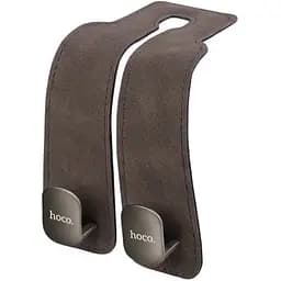 Держатель автомобильный на подголовник Hoco DCA66 с 2-мя крючками коричневый