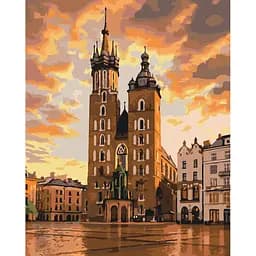 Картина за номерами на підрамнику Brushme Казкове небо Кракова