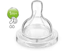 Соска силіконова Philips Avent Anti-colic повільний потік, 1+ міс, 2 шт. (SCF632/27)