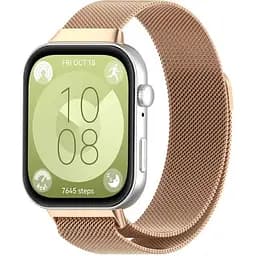 Ремінець DK для Huawei Watch Fit 3 Metal Milanese Loop Magnetic (017793) (rose gold) - мініатюра 2