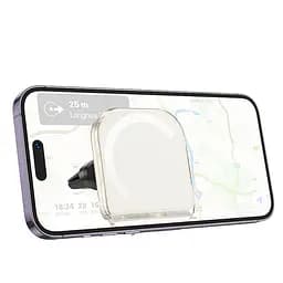 Автотримач Hoco H42 Crystal ring magnetic (air outlet) White - мініатюра 2