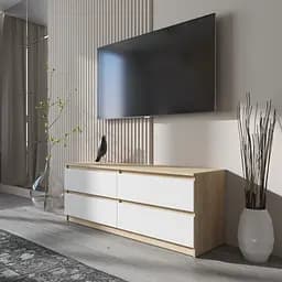 Тумба під телевізор Vays R-6, 4 шухляди без ручок, ЛДСП, 140×40×53 см - мініатюра 8