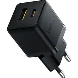 Мережевий зарядний пристрій Baseus Palm Fast Charger Type-C+USB 20W P10111608113-00 Black - мініатюра 4