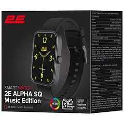 Смарт-годинник 46 mm 2E Alpha SQ Music Edition Black - мініатюра 5
