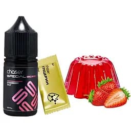 Набір компонентів для самозамісу сольової заправки CHASER Special Berry 30 мл STRAWBERRY JELLY Полуничне Желе, 0-50 мг (18052)