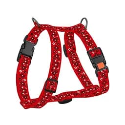 Шлея для собак Н-подібна Барксі патріотична 25 мм Вишиванка червона
