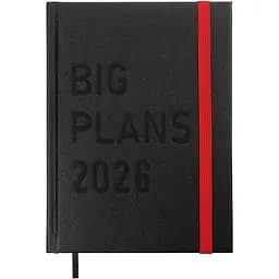 Щоденник датований Buromax Plans 2026 A5 бумвініл/поролон чорний (BM.21122-01)