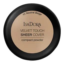 Компактна пудра IsaDora Velvet Touch Sheer Cover відтінок 45 (Neutral Beige) 10 г (551376) - мініатюра 2