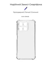 Прозрачный чехол для Honor X8a с защитой камеры и усиленными бортами, тонкий, силиконовый, бесцветный, ударопрочный, противоударный бампер с закрытой камерой, ArmorStandart (ARM69492) - мініатюра 2