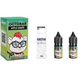Набор компонентов для самозамеса солевой жидкости Octobar NFT Apple Grape 10 мл 0-50 мг Яблоко виноград (12420)