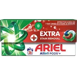 Капсули для прання Ariel Все-в-1 Екстрасила виведення плям 26 шт.