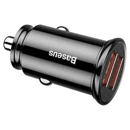 Автомобільний зарядний пристрій Baseus Circular Plastic A+A 30W Dual QC3.0 Чорний (CCALL-YD01) - мініатюра 6