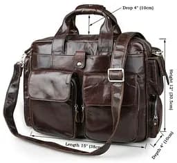 Сумка чоловіча 14370 Vintage коричнева - мініатюра 10