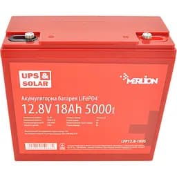Аккумулятор Merlion LiFePO4 12V (12.8V/18Ah/230.4Wh) (LFP12.8-18US) [152840]
