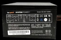Блок живлення be quiet! System Power 7 500W 80+ Silver (BQ SU7-500W) Б/В
