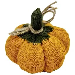 Декоративний текстильний виріб Прованс Гарбуз Medium гірчичний 25 см (35111)