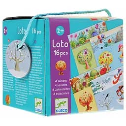 Настільна гра Djeco Дитяче лото. 4 сезони (Loto 4 seasons, 16 pcs) (DJ08123)