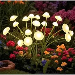 Світильник садовий Sun Lamp сонячний у формі грибів ww 10 LED 70 см водонепроникний 2 шт.