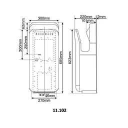Сушарка для рук Hotec 11.102 ABS Silver - мініатюра 6