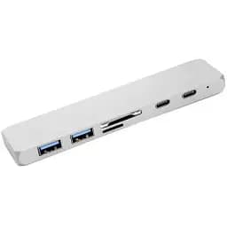 Концентратор PowerPlant Type-C - HDMI 4K USB 3.0 USB Type-C SD microSD (CA911684)