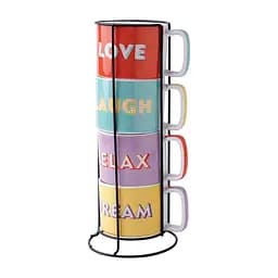 Набір чашок на металевій підставці Limited Edition Joy, 5 предметів (6605182)