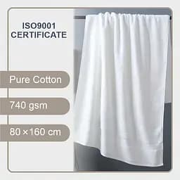 Рушник XL Lovely Svi (80х160 см) - бавовна /махра - 600 GSM- Білий (320124) - мініатюра 2