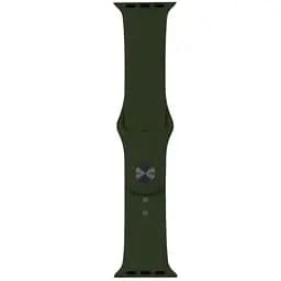 Ремешок Apple Watch Silicone 38/40/41 мм Dark Olive L (35) (34)