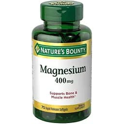 Магній Nature's Bounty Magnesium 400 мг 75 гелевих капсул