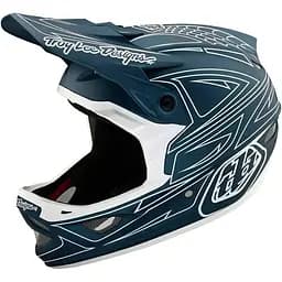 Велошолом Troy Lee Designs D3 Fiberlite SpiderStripe Blue M (1106-198550033)